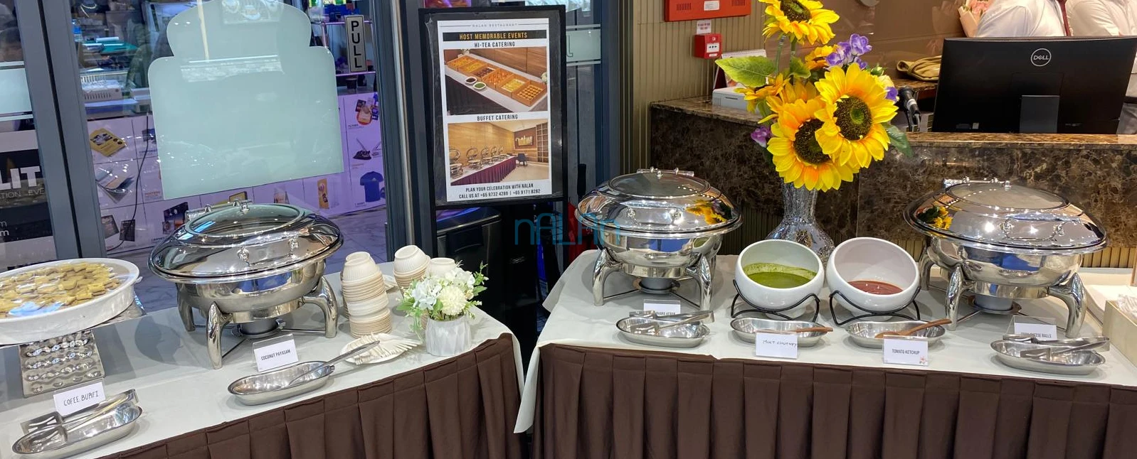 Nalan Indian high tea catering in Singapore with vegetarian snacks, traditional sweets and refreshing drinks for events 