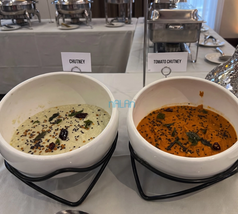 Raita, chutney and papad
