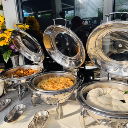 Indian wedding catering services with diverse traditional dishes and professional event food service