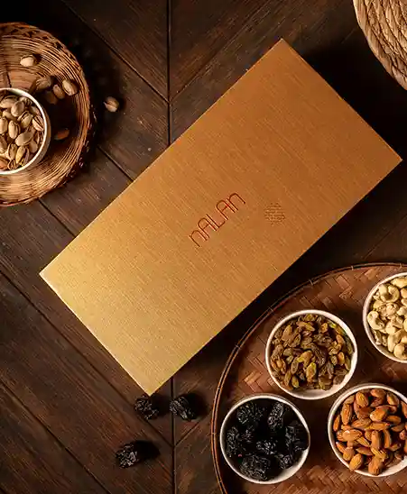 Premium Hari Raya gift hampers in Singapore with festive sweets dry fruits and elegant packaging