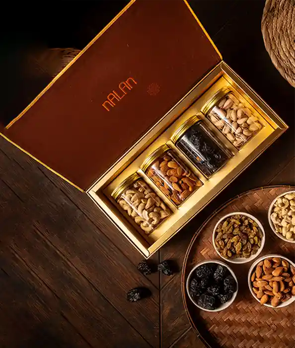 Healthy festive hampers in Singapore featuring premium dry fruits sweets and nutritious gifting options