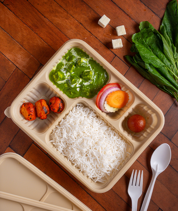 Signature paneer rice meal prepared with fresh ingredients for a delicious and balanced vegetarian lunch
